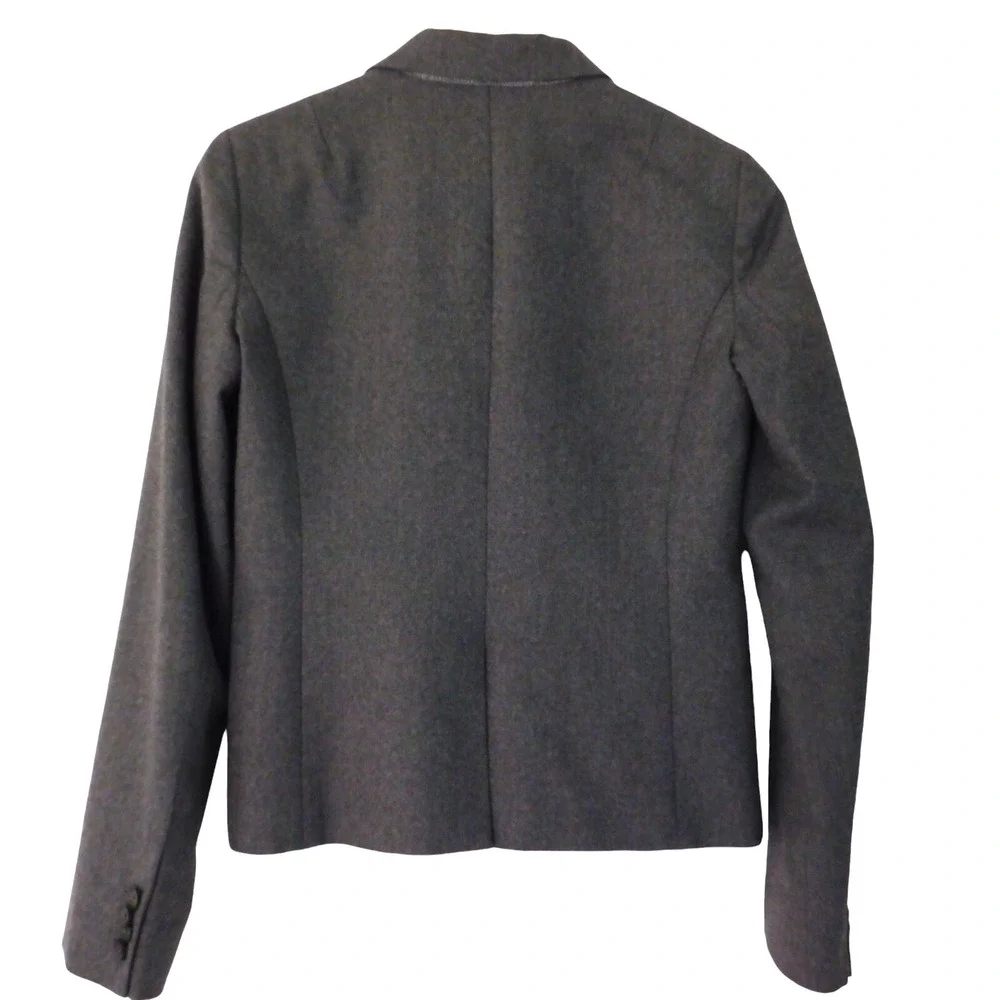 J‎ Crew Womens Super 120s 100% Wool Three Button Blazer Jacket Size 4 Gray